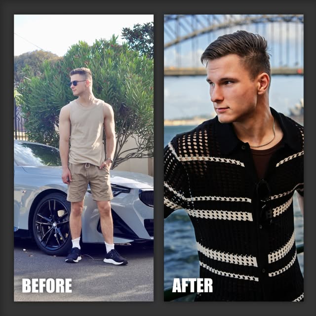 Client before and after a directed shoot